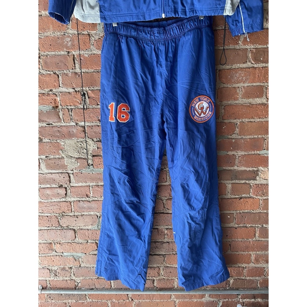 Vintage Hockey Warm Up Uniform Sz XL New York Warriors Blue Orange Bauer - Picture 4 of 16